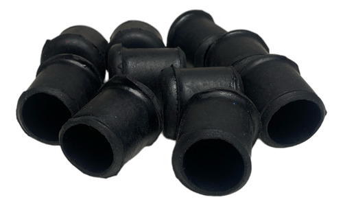 Ponteira Pé Sapata De Borracha Para Cadeira 1 Pol 25mm 8un Cor Preto