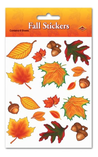 Fall Leaf Pegatinas 1 Count Accesorio De Fiesta 4 Shs  Paque