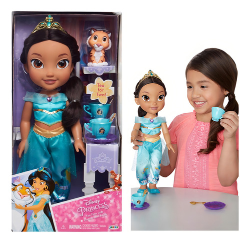 Jasmine Disney Princess, Muñeca Con Accesorios