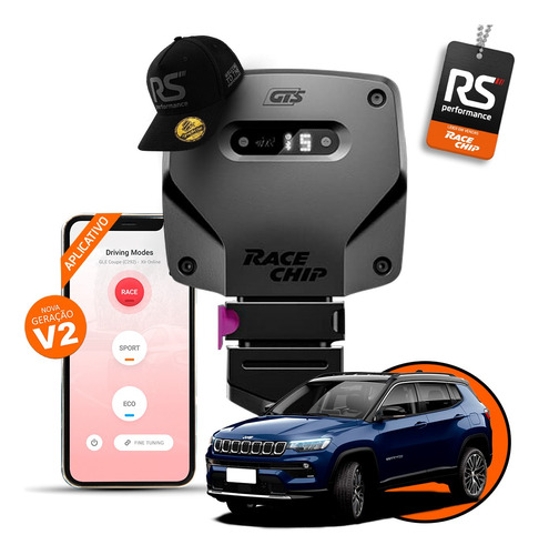 Racechip Jeep Compass 1.3 T Chip De Potência Gts + App V2