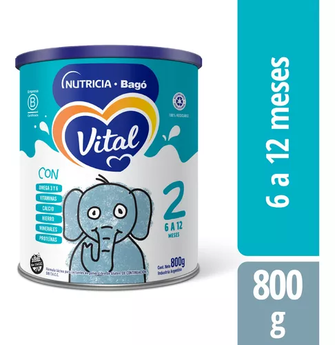 Leche Bebe Infantil En Polvo Vital 2 X 800 Gr Nutricia Bago