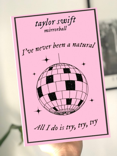 Taylor Swift Cuadro Folklore Mirrorball Decoracion 20x30cm 