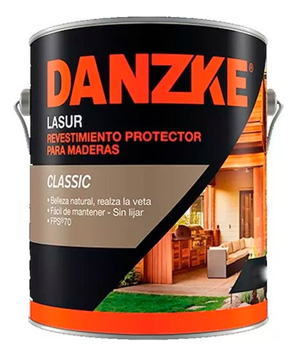 Danzke Lasur Petrilac Satinado Revestimiento Protector 4 Lt