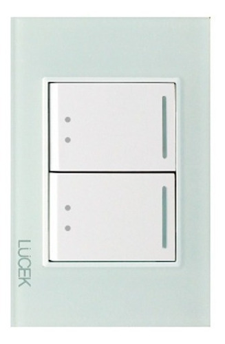 Lucek Placa Con Dos Interruptores De Escalera De 1.5mod Bp09