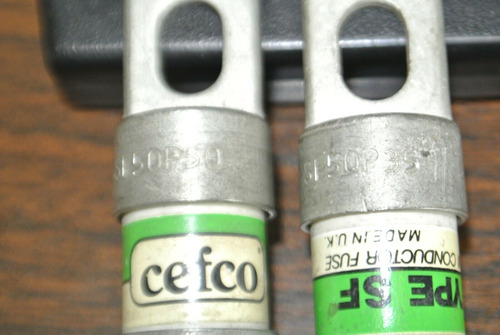 Lot Of 2 Cefco Semiconductor Fuses / 1 Ea. Sf50p35 & Sf50p