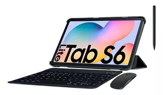 Case Flip + Teclado Abnt2 + Mouse Para Galaxy Tab S6 Lite