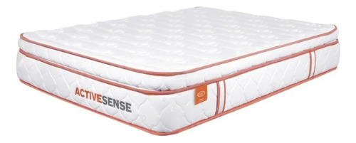 Colchón Sencillo de espuma Romance Relax Active sense blanco y naranja - 100cm x 190cm x 25cm con pillow top