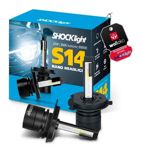 Lâmpada Super Led Mini Shocklight S14 Nano H4 6000k 7200lm