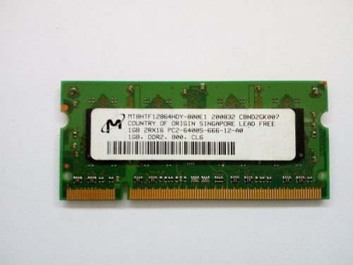 Memoria RAM 1GB 1 Micron MT8HTF12864HDY-800E1