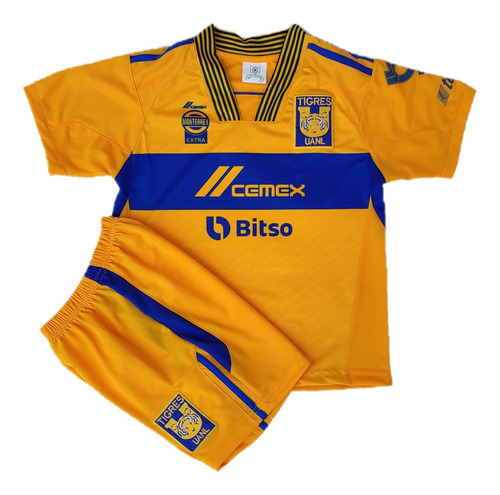 Conjunto Infantil Parecido A Tigres, Playera Y Short