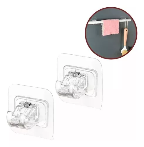 Lo nuevo en 10 piezas ganchos adhesivos transparentes, colgadores de pared  ganchos adhesivos resistentes para baño ducha puerta exterior mejora del  hogar!