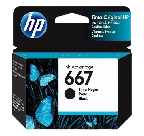 Cartucho Hp 667 Preto Original