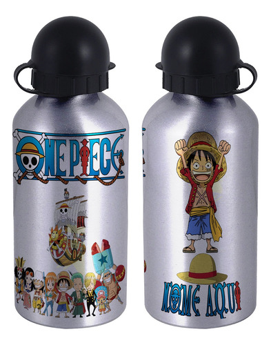 Garrafinha Squeeze Alumínio Personalizado Com Nome One Piece