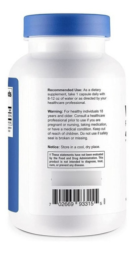 Original Vitamina B2 Nutricost 0.014 Onzas, 120 Cáp