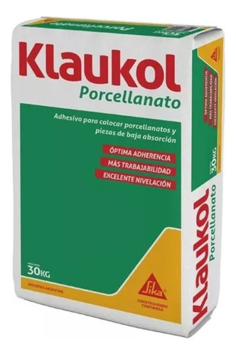 Klaukol Porcellanato Impermeable - Presupuesto Mayorista