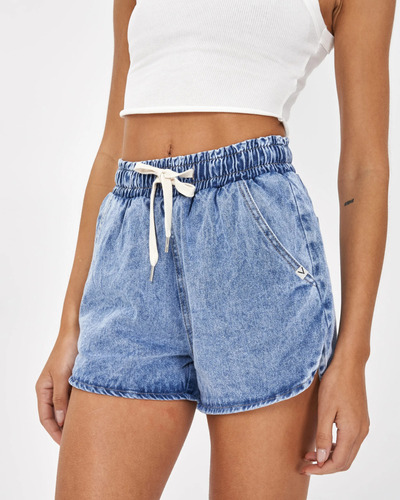 Short Mujer Jean Rigido Playero 