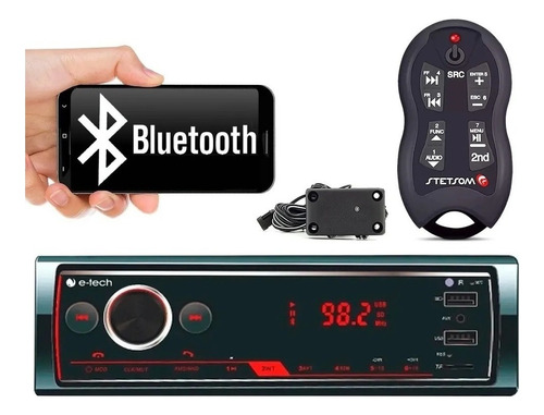 Aparelho Som Radio Mp3 Bluetooth + Controle Stetsom 500 Mts