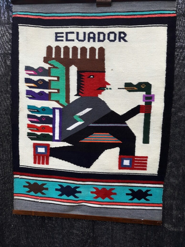 Tapiz De Ecuador Muy Buen Estado Largo 95cm, Ancho 70cm