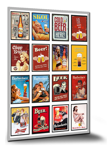 Poster Propagandas Antigas Cerveja Poster Placa A2 60x42cm