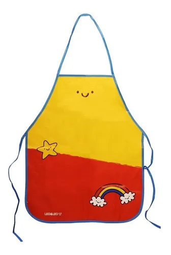Delantal de pintura infantil para niños de regreso a la escuela Estrela Color School
