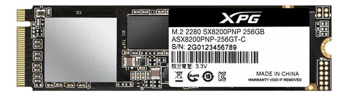 Disco sólido SSD interno XPG SX8200 Pro ASX8200PNP-256GT-C 256GB negro