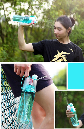 Imagen 10 de 10 de Botella Agua Spray Atomizador Refrescante Deportiva Viajes