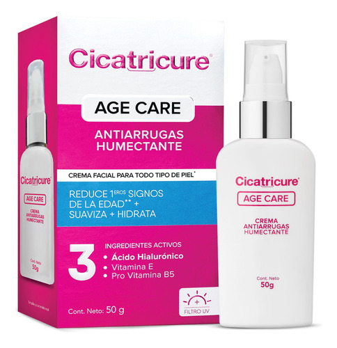 Cicatricure Age Care Crema Antiarrugas Humectante 50g.
