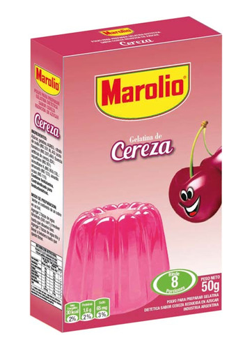 Pack X 48 Unid. Gelatina  Cereza 50 Gr Marolio Gelatinas