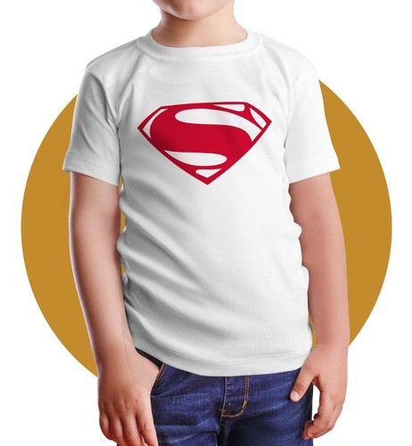 Polera Niños Estampada Superman 100% Algodón Dc2