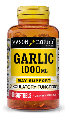 Ajo Inoloro Garlic 1.000 Mg America Salud Para El Corazon 