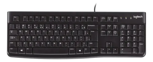 Teclado com fio USB Logitech K120 com Layout ABNT2