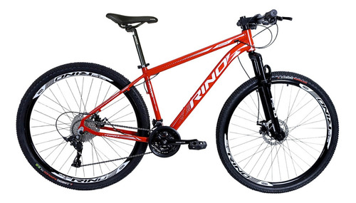 Bicicleta Aro 29 Rino New Atacama Kit Inviktus K7 11/36 24v Cor Vermelho Tamanho Do Quadro 21