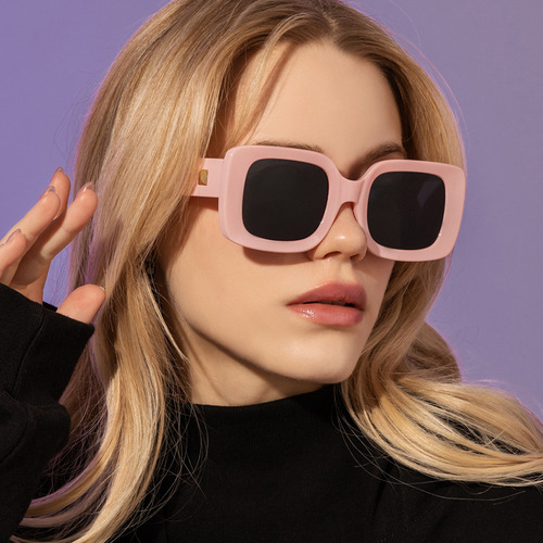 Nuevas Gafas De Sol Retro Cuadradas Con Montura Grande Para