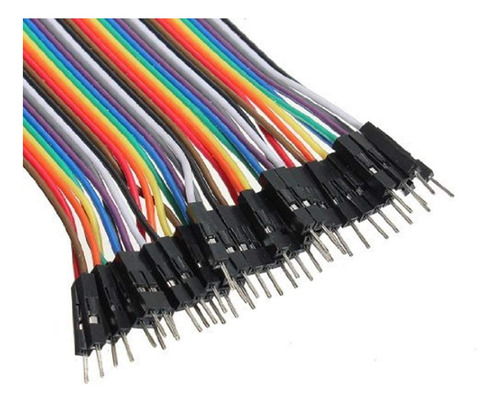Imagen 2 de 6 de Pack 40 Cables Macho Macho 20cm Dupont Arduino Protoboard
