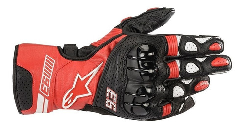 Luva Alpinestars Couro Twin Ring Edição Marc Marquez