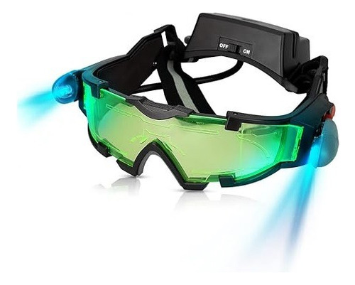 Agm-gafas De Vision Nocturna, 25 Pies Ajustables Con Luces