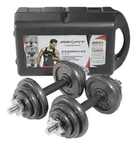 Comprar Kit Mancuernas 20kg Pesas 40lb Set Discos+barras+maletin Gym
