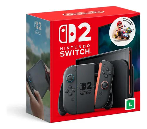 Console Nintendo Switch 2 256gb Bundle Mario Kart Outlet Preto