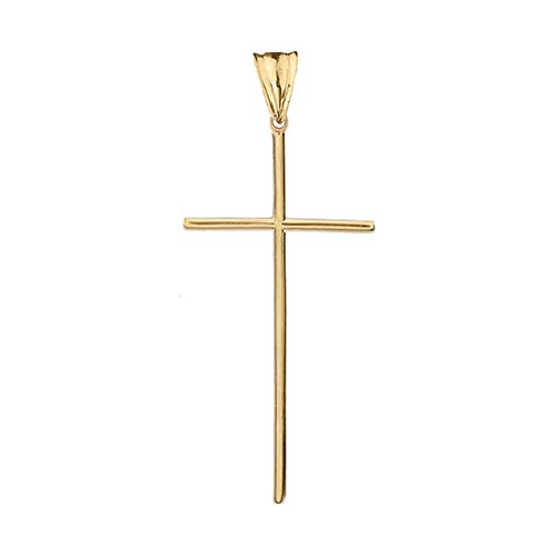 Colgante De Cruz Cristiana Simple Delicado De Oro Amarillo D