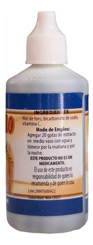 Gotas Hiel De Toro Gastritis Colitis Agruras Extracto 60 Ml
