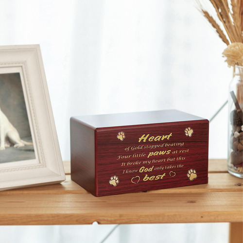 Urna De Madera For Mascotas Ataúd De Cenizas For Perro Urn