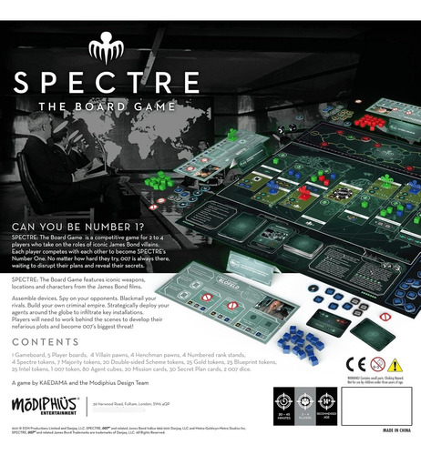 Juego De Mesa Spectre Spy Vs Spy Para Adultos Y Niños De 14