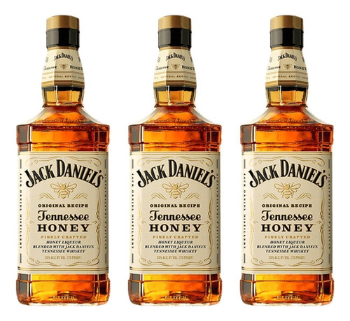 Jack Daniel´s Tennessee Honey 700ml X3 Zetta Bebidas