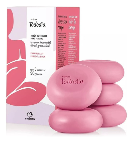 Natura Tododia Jabones Frambuesa Y Pimienta Rosa X5 /90g