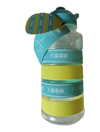 Keep Botella De Agua 1 Litro Sin Bpa Con Bandas De Silicona