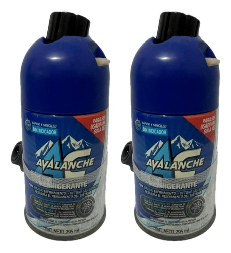 2 Botes De Ac Avalanche Refrigerante R-134a 295 Ml