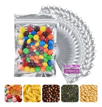Comprar Vanance 200 Bolsas De Plastico Bolsas Holográfica Tornasol Bolsas Resellables Para Boutique Stand Up Pouch De Plastico 10x15cm