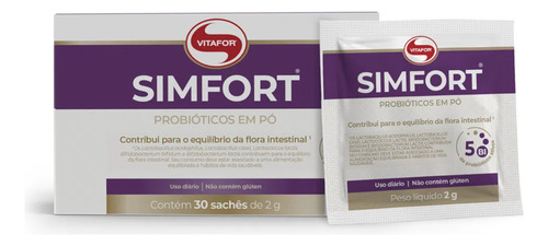 Simfort 60g Probiótico 30 Sachês - Vitafor