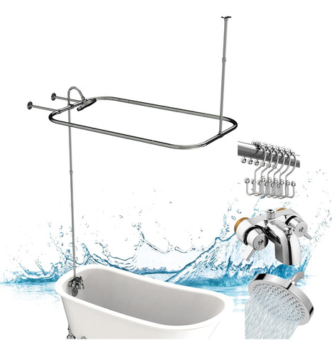 Kit De Ducha De Bañera Clawfoot, Unidades De Ducha Con Grifo