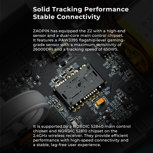 Mouse Inalámbrico Mechkeys Zaopin Z2, Ratón Inalámbrico De J